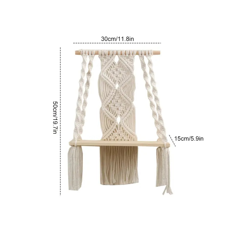 Organization meets style with this sleek wooden floating shelf-2