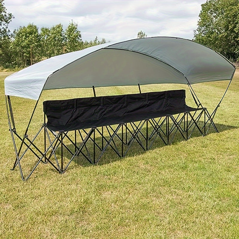 6-Person Folding Bench with Storage Pockets-1