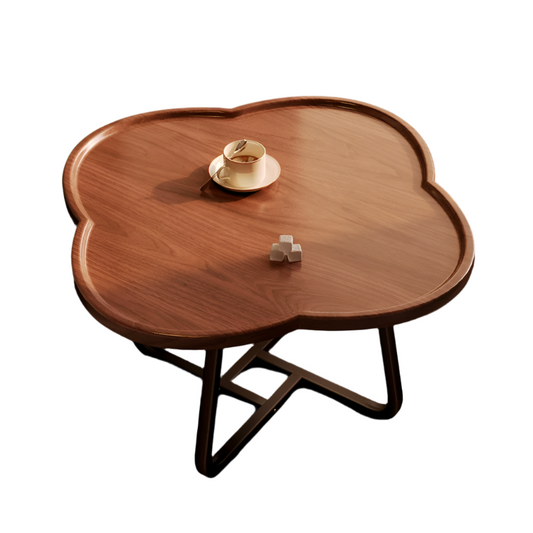Thickened Four-Leaf Clover Concave Coffee Table-0