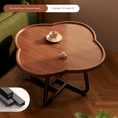 Thickened Four-Leaf Clover Concave Coffee Table-1