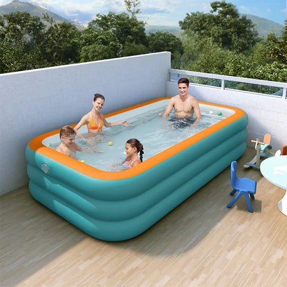 Inflatable Swimming Pool Portable Fun for Kids & Adults-1
