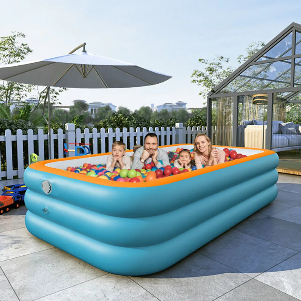 Inflatable Swimming Pool Portable Fun for Kids & Adults-3