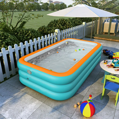 Inflatable Swimming Pool Portable Fun for Kids & Adults-4