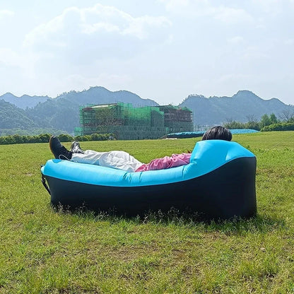 Trend Outdoor Products Fast Infaltable Air Sofa Bed Good Quality Sleeping Bag Inflatable Air Bag Lazy bag Beach Sofa 240*70cm-1