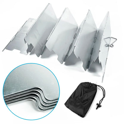 9 Plates Foldable Gas Stove Windshield-0