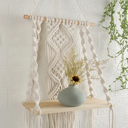 Organization meets style with this sleek wooden floating shelf-1