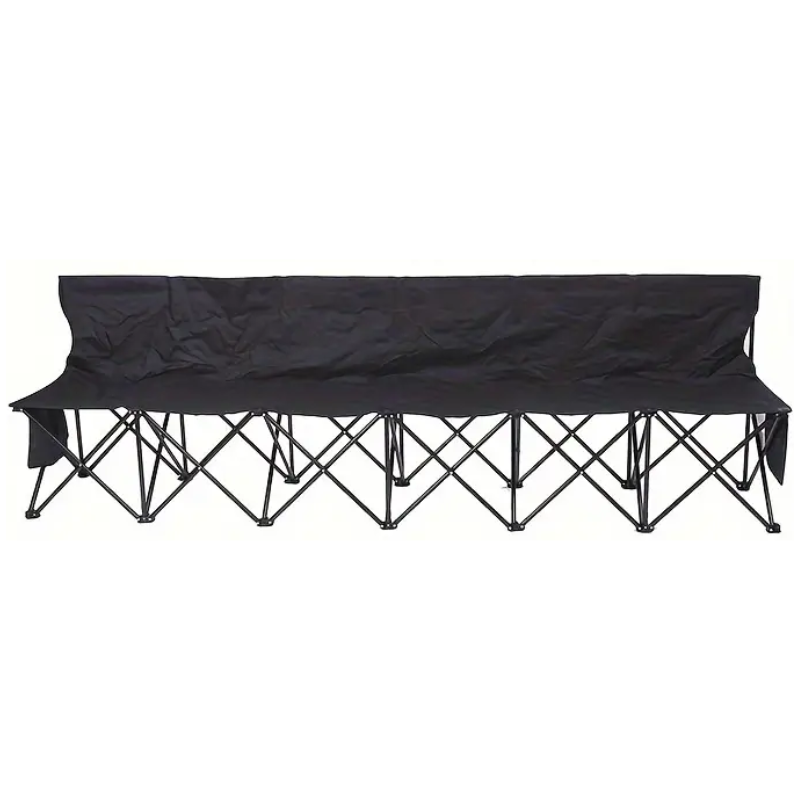 6-Person Folding Bench with Storage Pockets-0